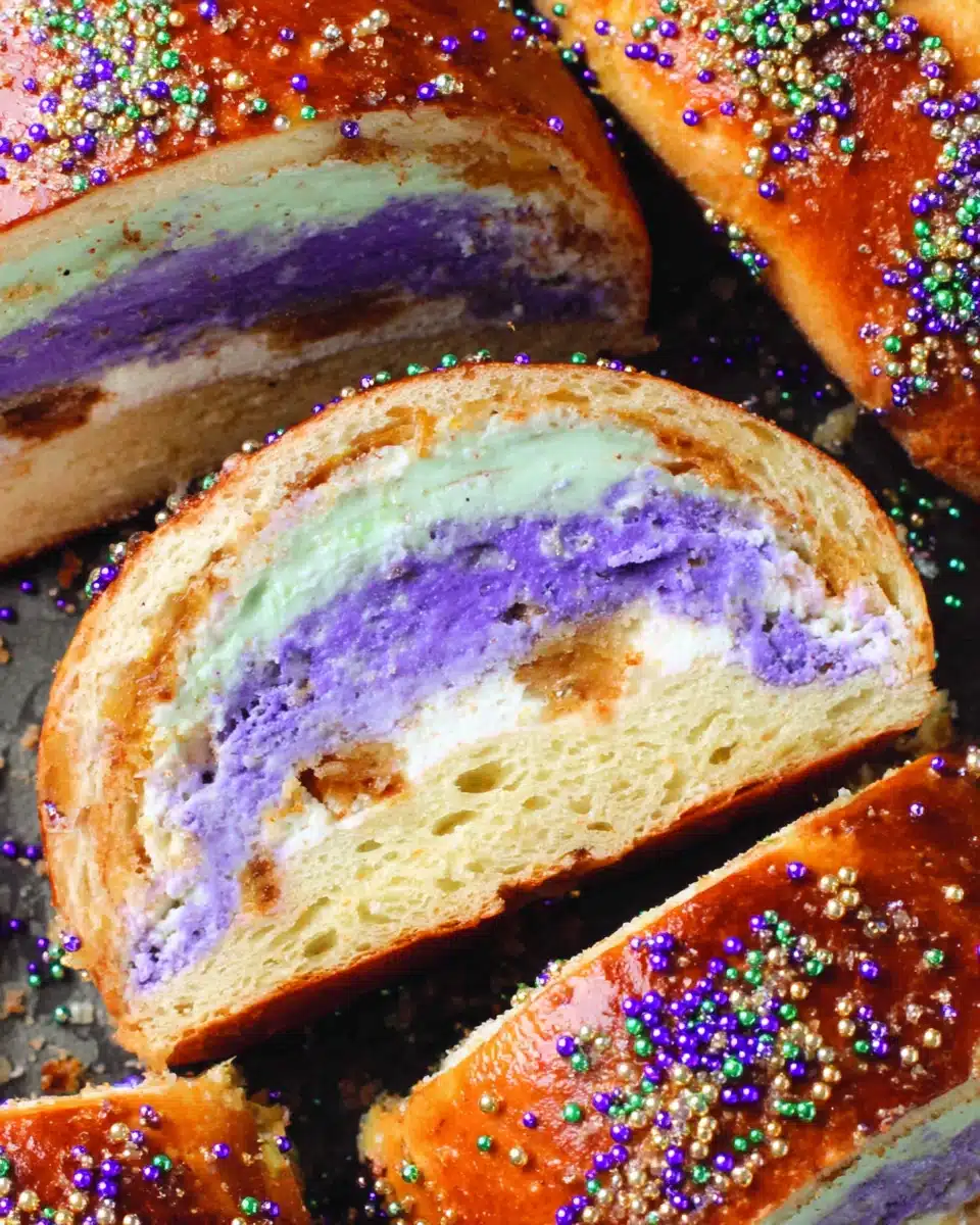Easy king cake recipe for festive celebrations.