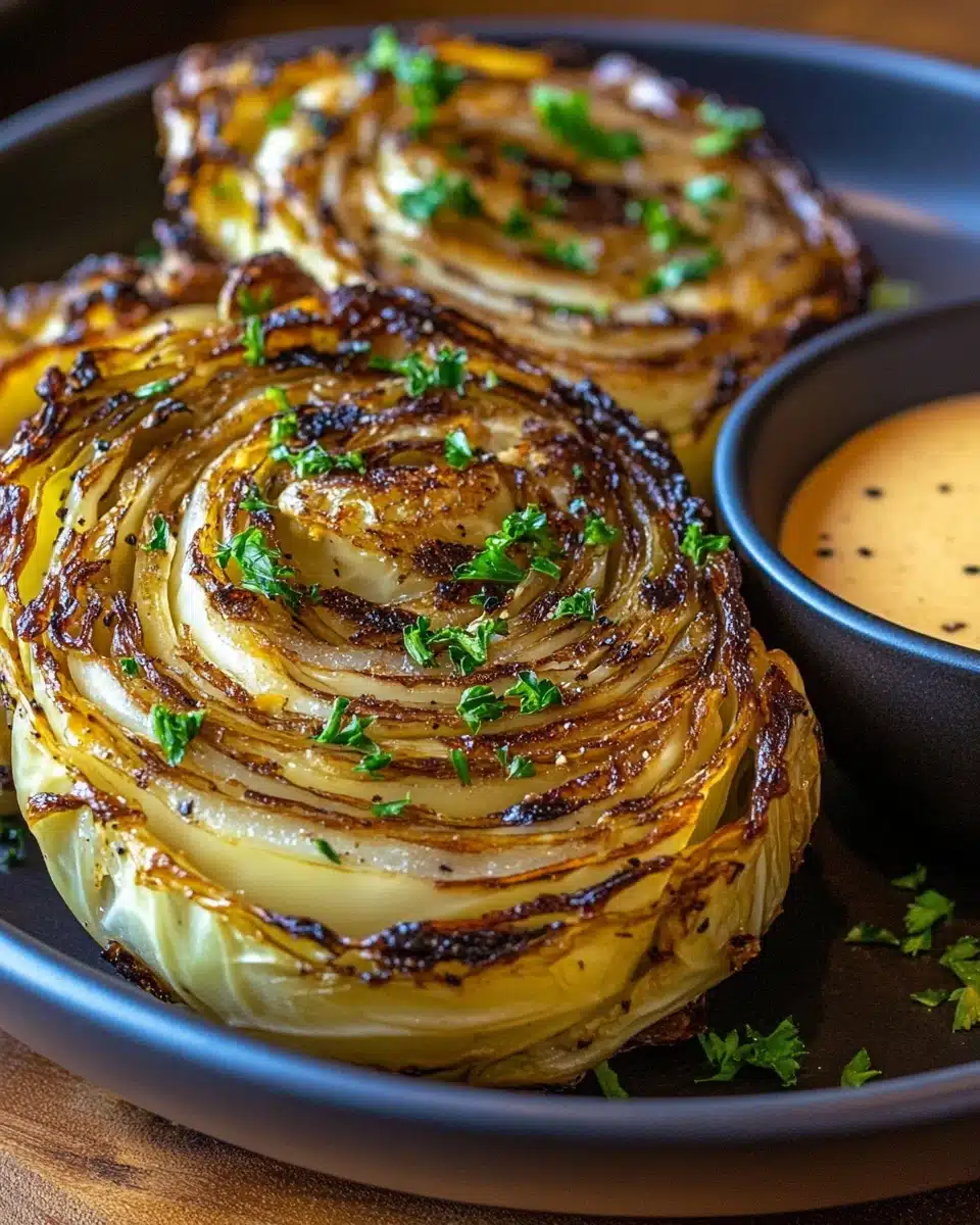 Oven Roasted Garlic Cabbage Steaks