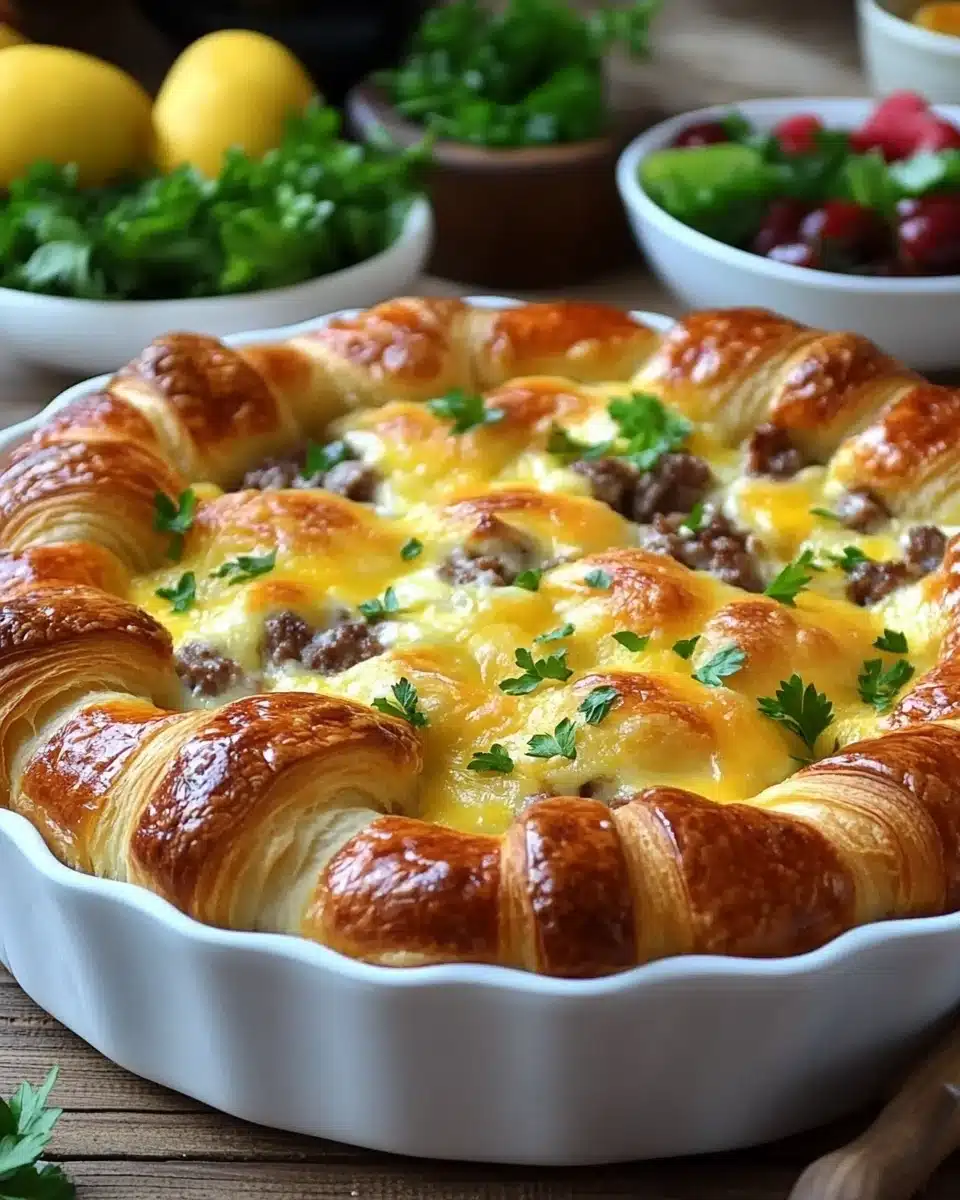 Overnight Croissant Breakfast Casserole
