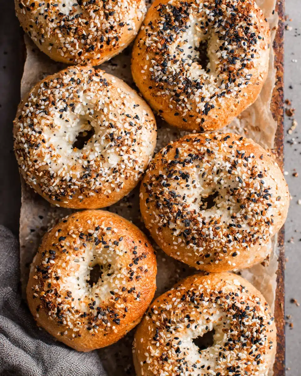 Protein bagels ready to enjoy as a nutritious breakfast treat.