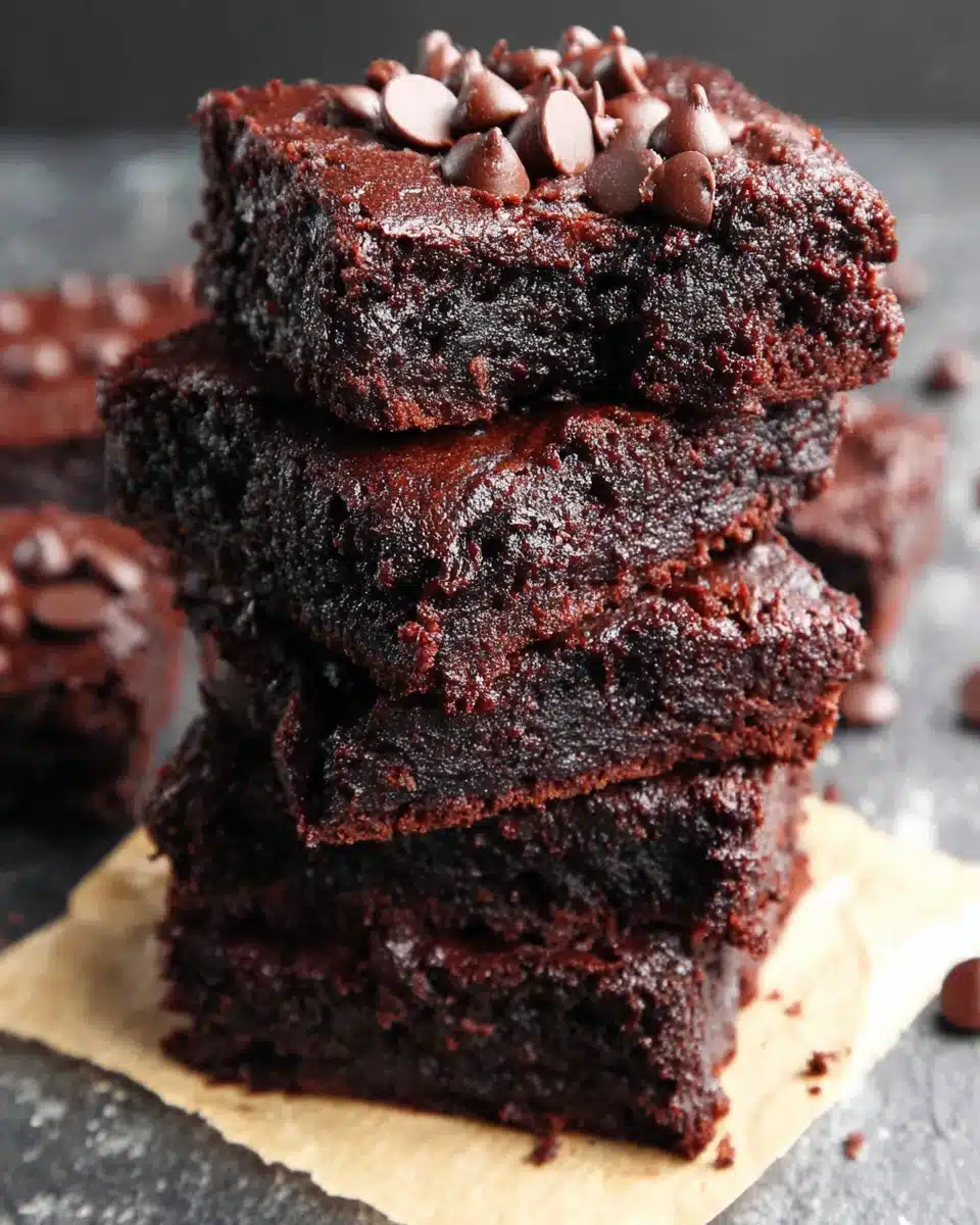 Healthy protein brownies made with cottage cheese.