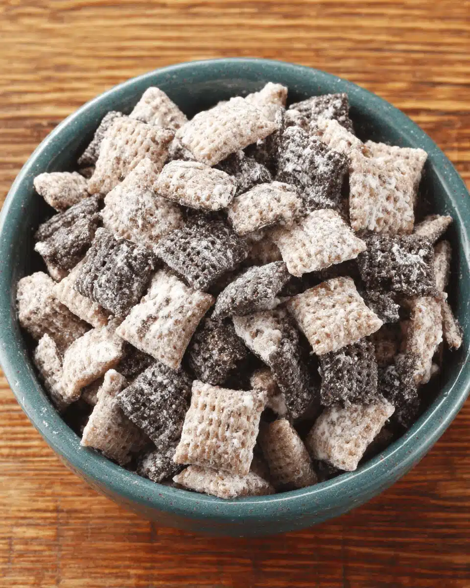 Delicious puppy chow with chocolate and peanut butter.