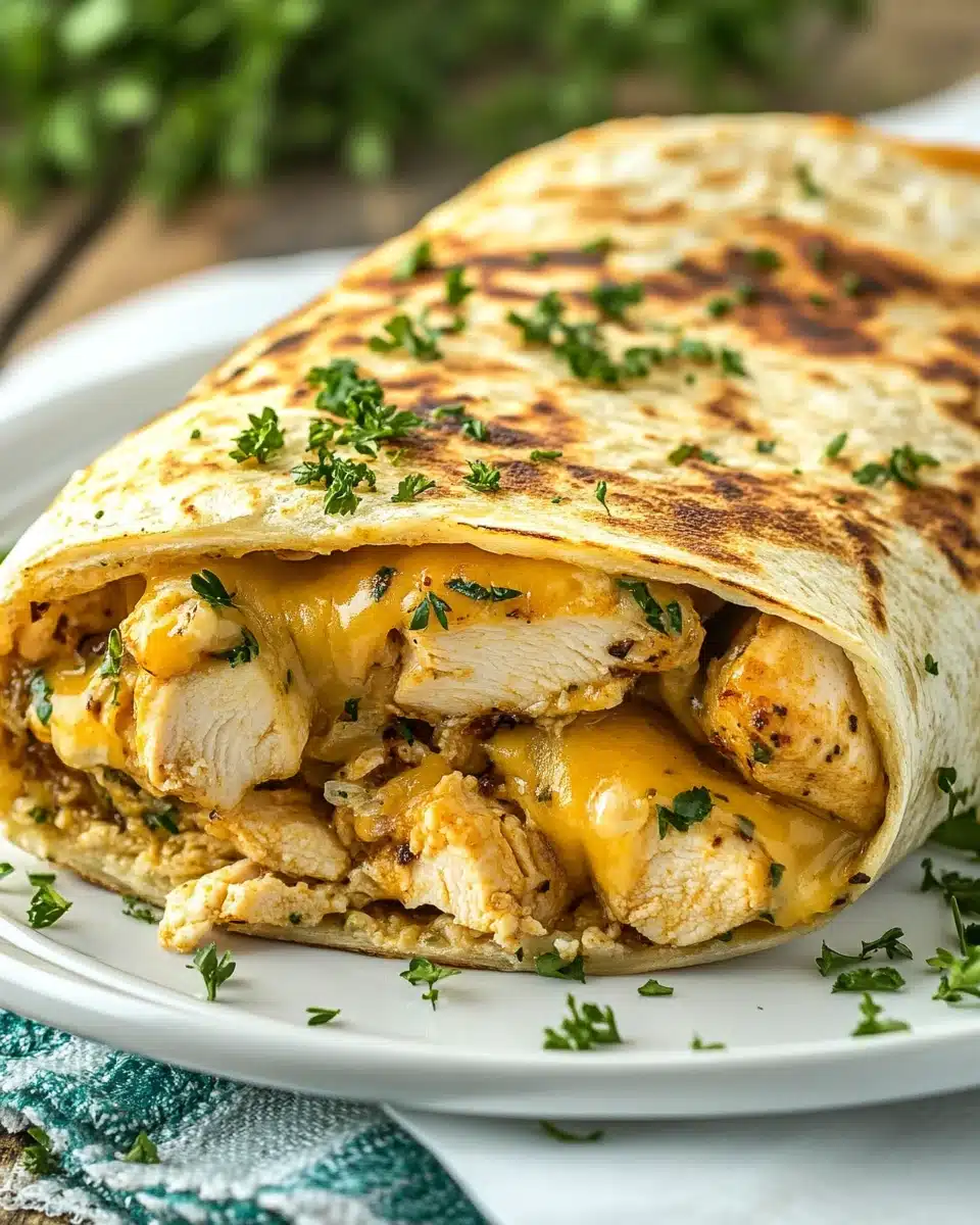 Quick Cheesy Chicken Wrap