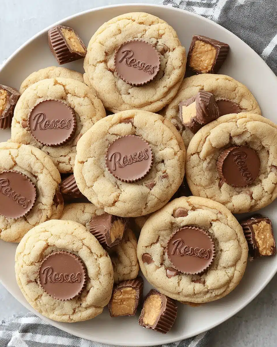Reese's Peanut Butter Cup Cookies Indulgent cookies with Reese's Peanut Butter Cups inside