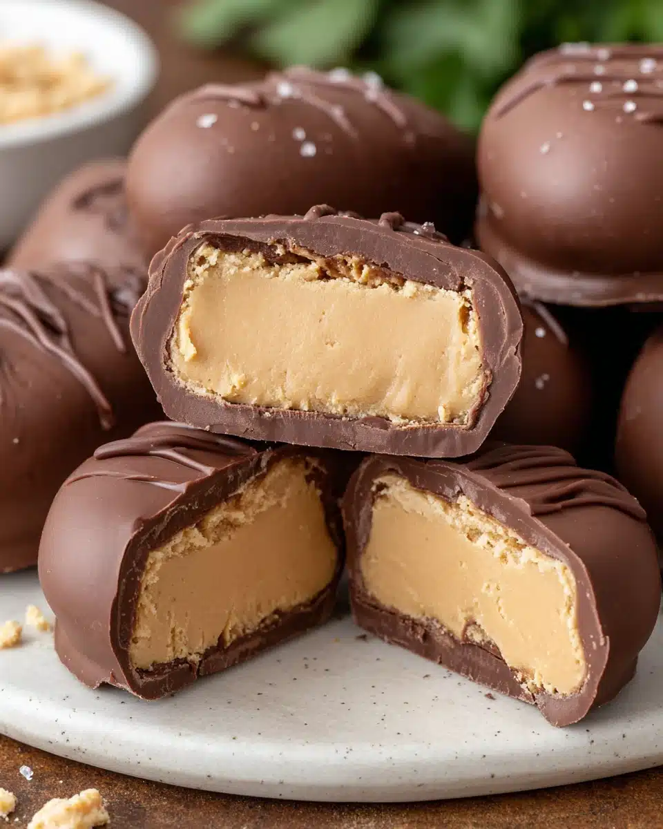 Homemade Reese's Peanut Butter Eggs Recipe Homemade Reese's Peanut Butter Eggs with a chocolate coating.