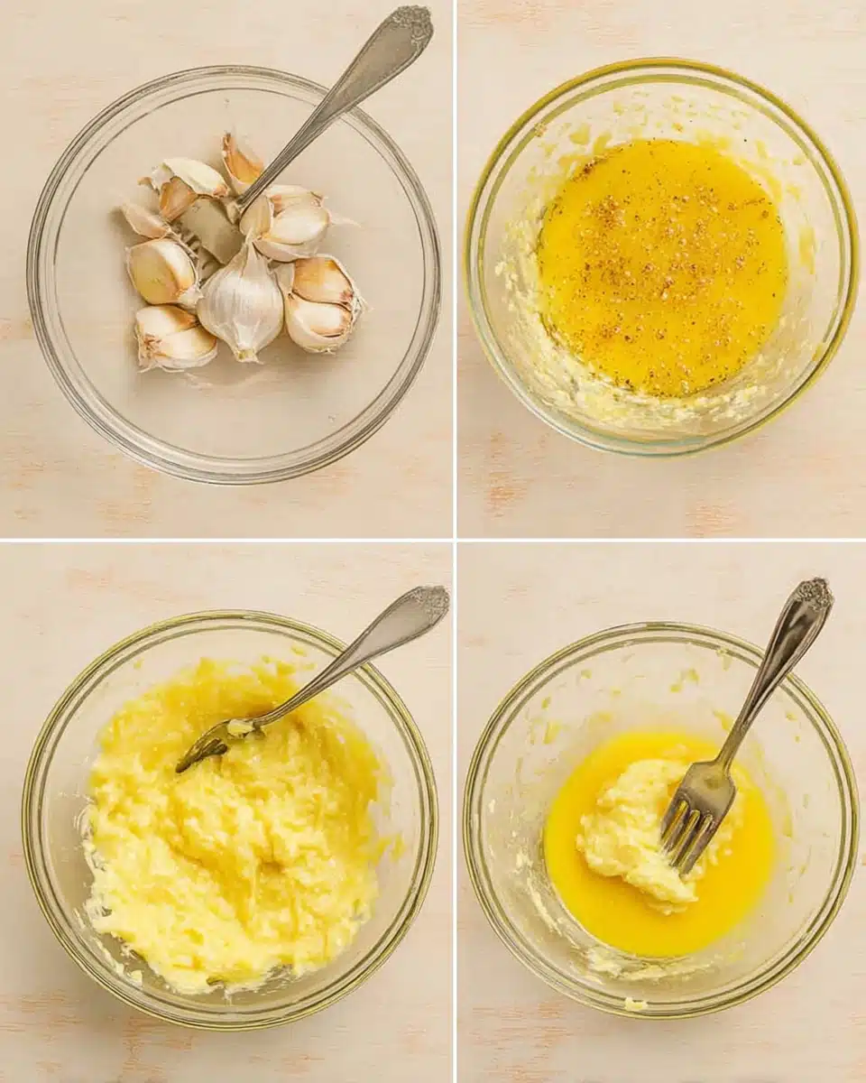 Making roasted garlic aioli recipe step by step.