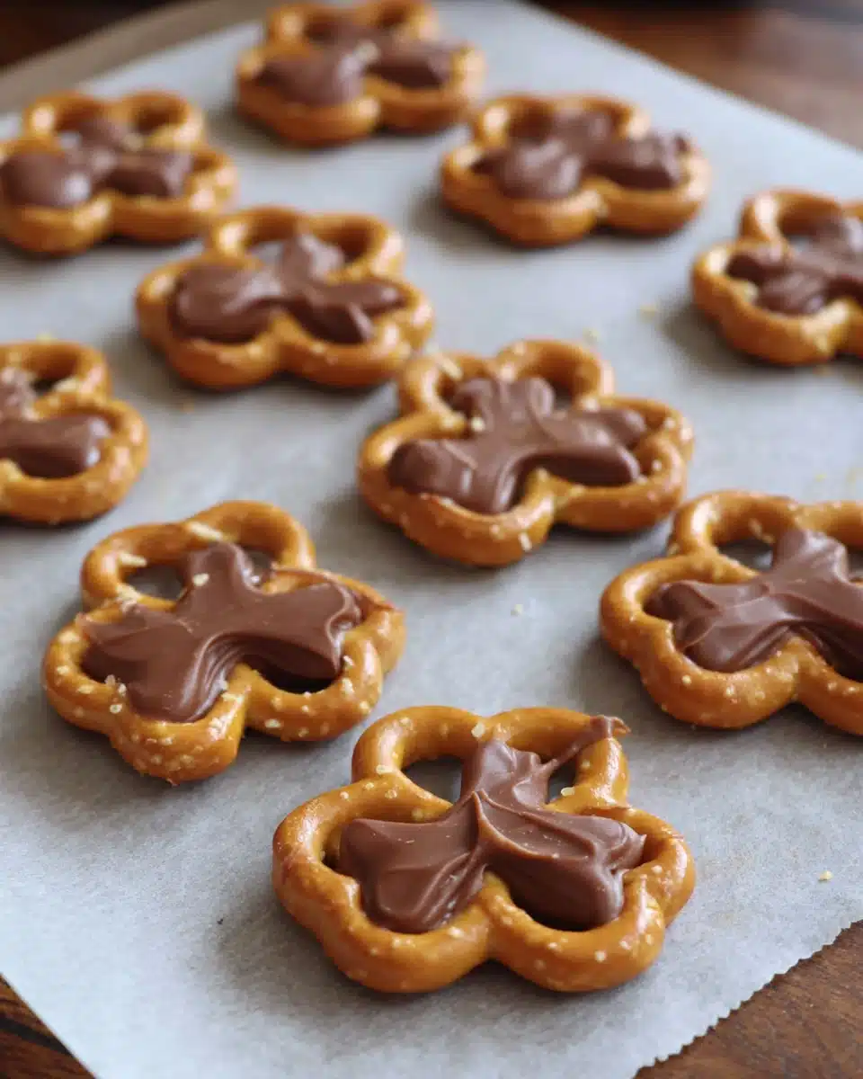 Delicious shamrock pretzels perfect for St. Patrick's Day
