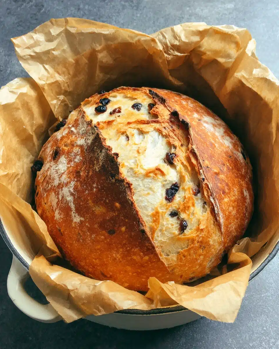 Delicious sourdough bread with blueberries for culinary enthusiasts.