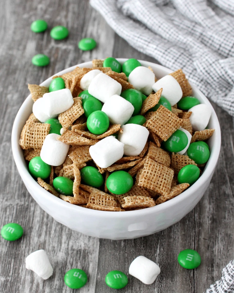 St. Patrick's Day Trail Mix Recipe Festive St. Patrick's Day trail mix with green peanut M&M's.