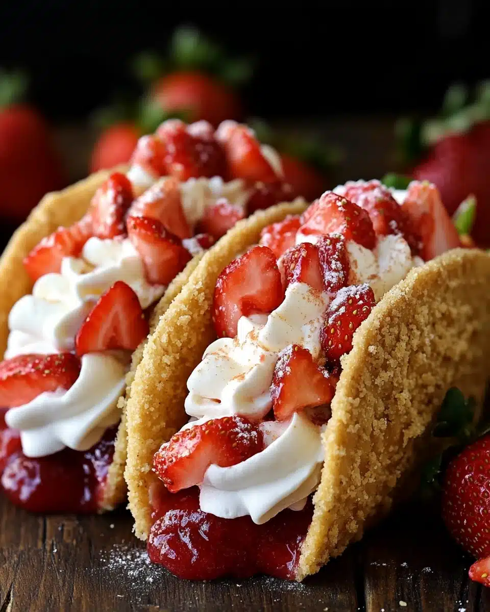 Strawberry Crunch Cheesecake Tacos