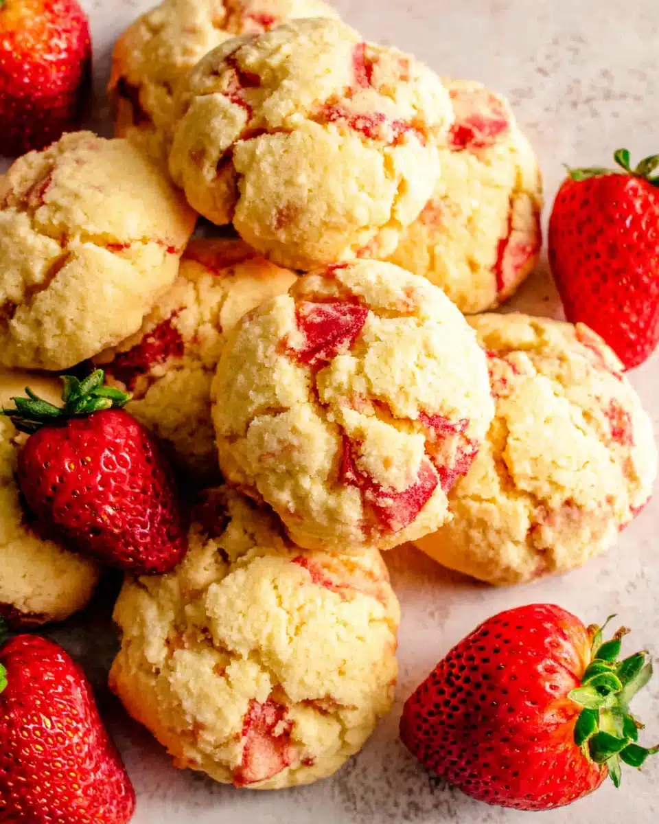 Irresistible Strawberry Shortcake Cookies Recipe Sweet strawberry shortcake cookies with juicy strawberries