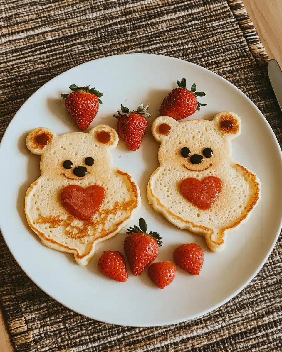 Valentines Day Breakfast: I Love You Beary Much Pancakes