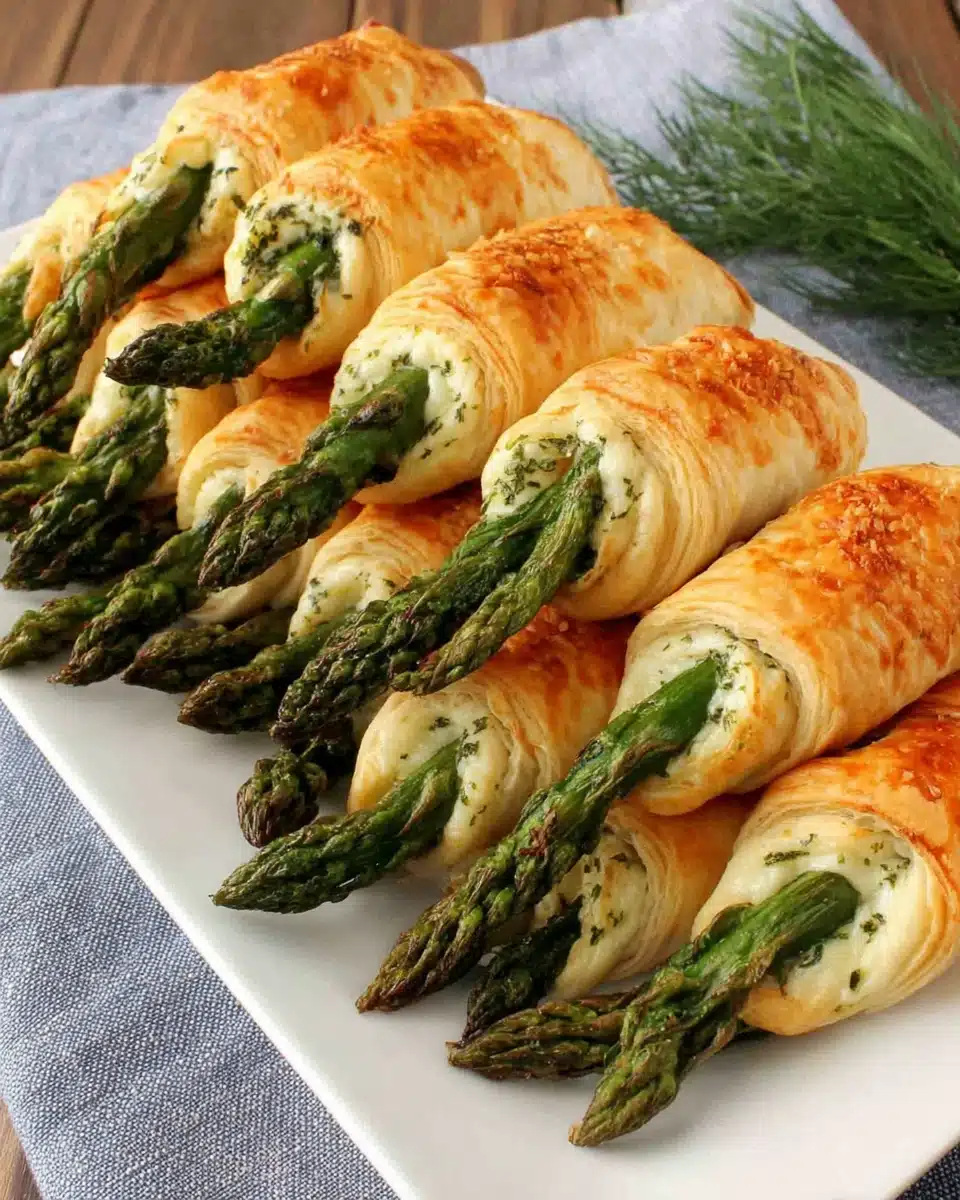 Delicious Asparagus Puff Pastry Crispy asparagus puff pastry rolls packed with flavor.