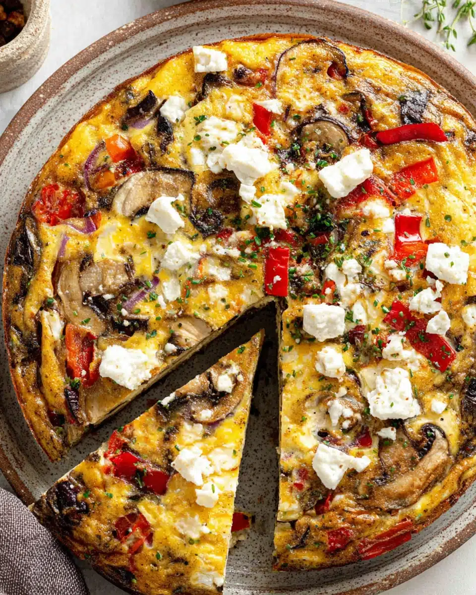 Fluffy Baked Frittata Recipe Delicious baked frittata with vibrant vegetables.