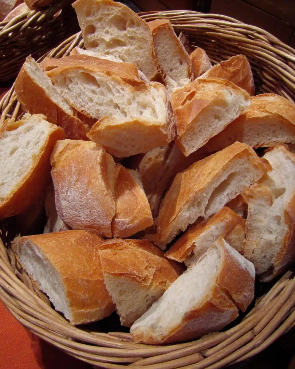 Delicious ciabatta bread for birthday buffet.