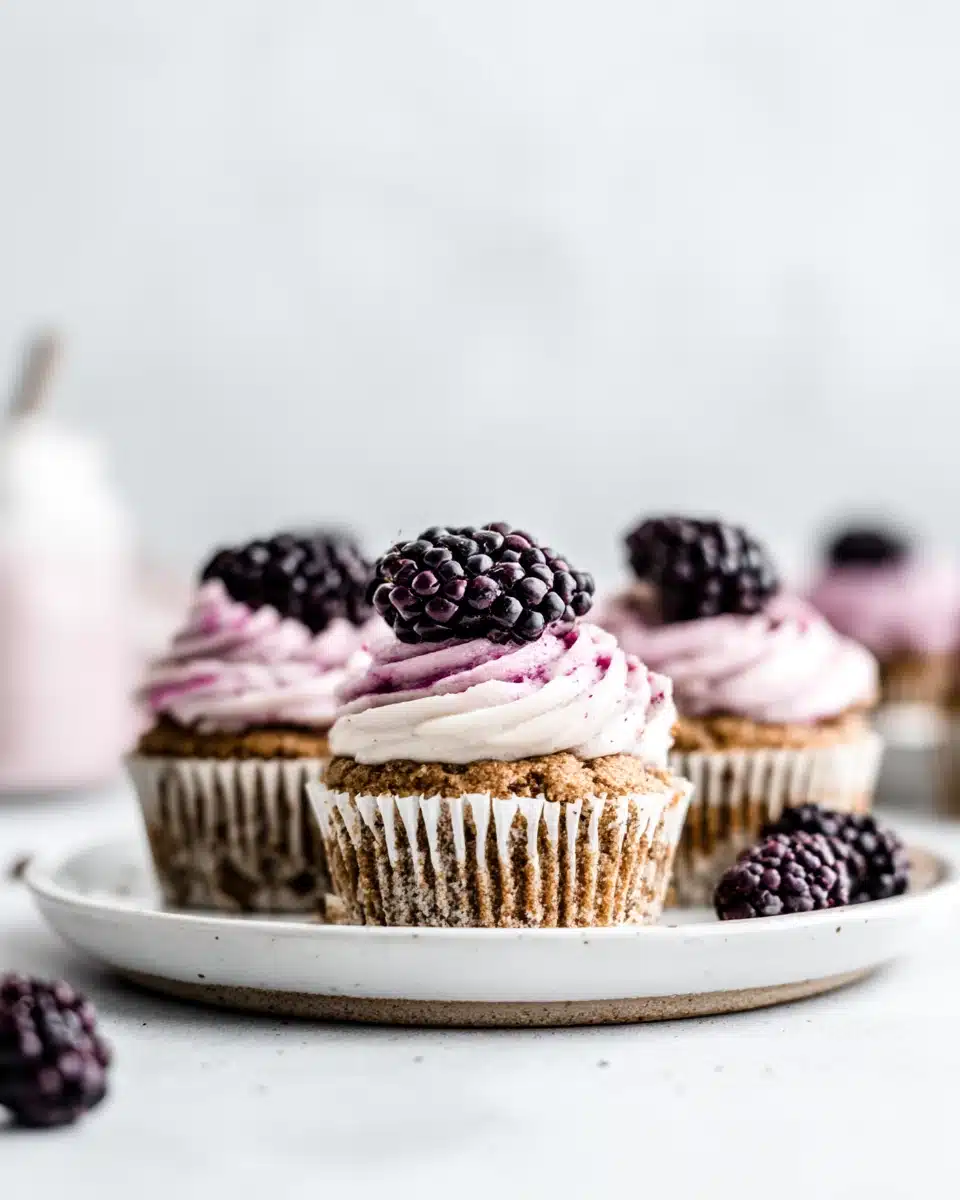 Indulgent Blackberry Cupcakes Recipe Delicious blackberry cupcakes with creamy frosting.