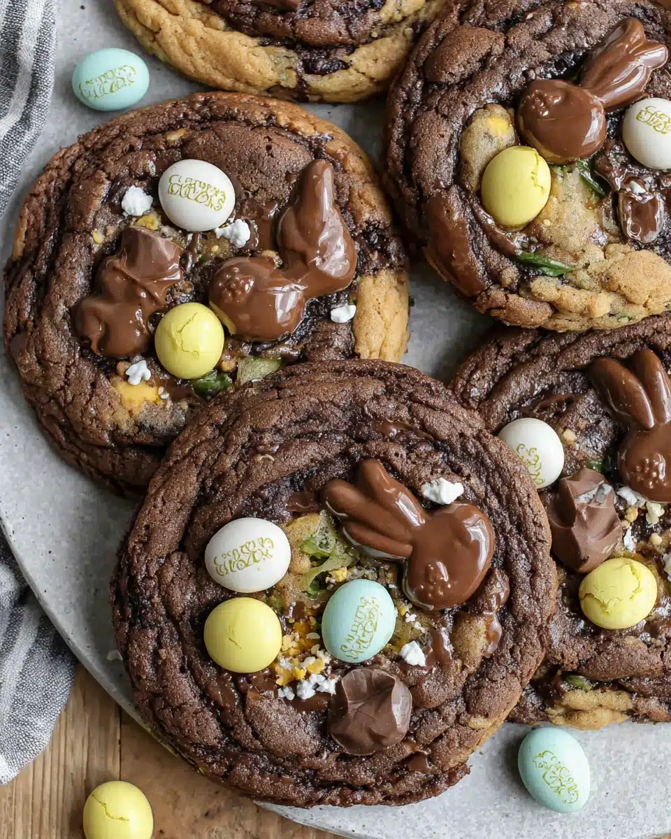 Delicious Cadbury egg cookies perfect for Easter celebrations.