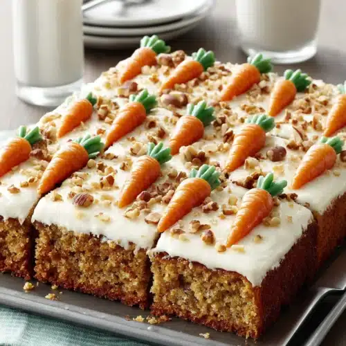 Delightful carrot sheet cake for any celebration.