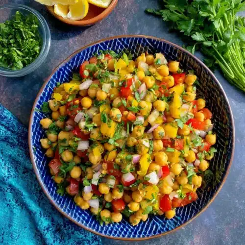 Delicious chana salad packed with flavor and nutrients.