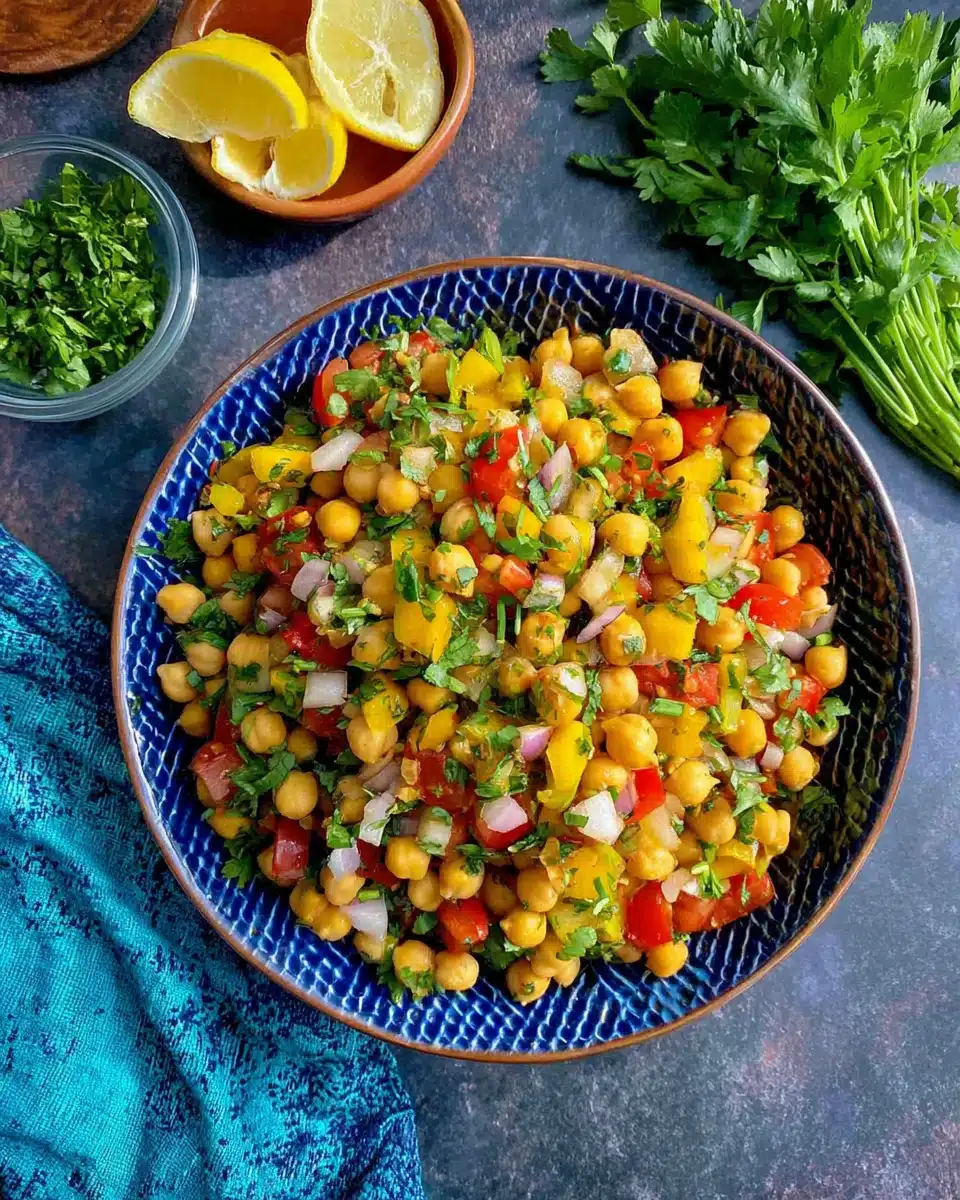 Delicious chana salad packed with flavor and nutrients.