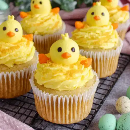 Chick cupcakes are perfect for festive celebrations!