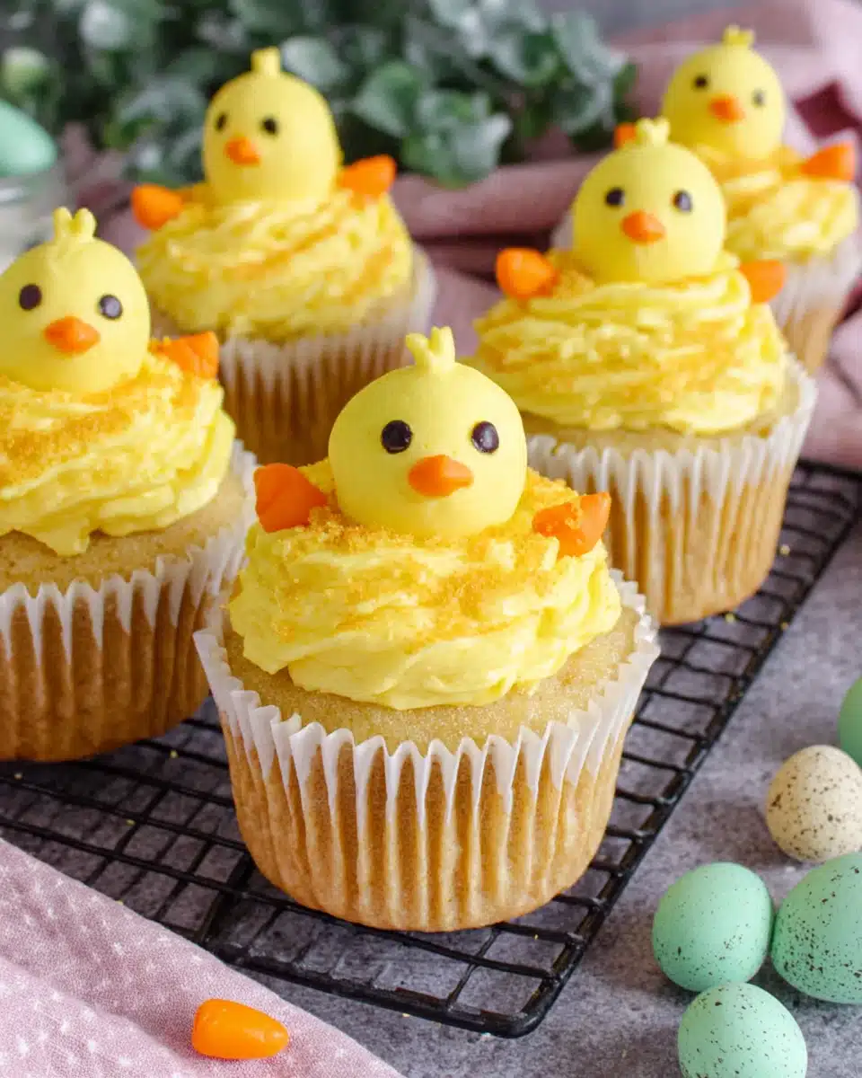 Chick cupcakes are perfect for festive celebrations!