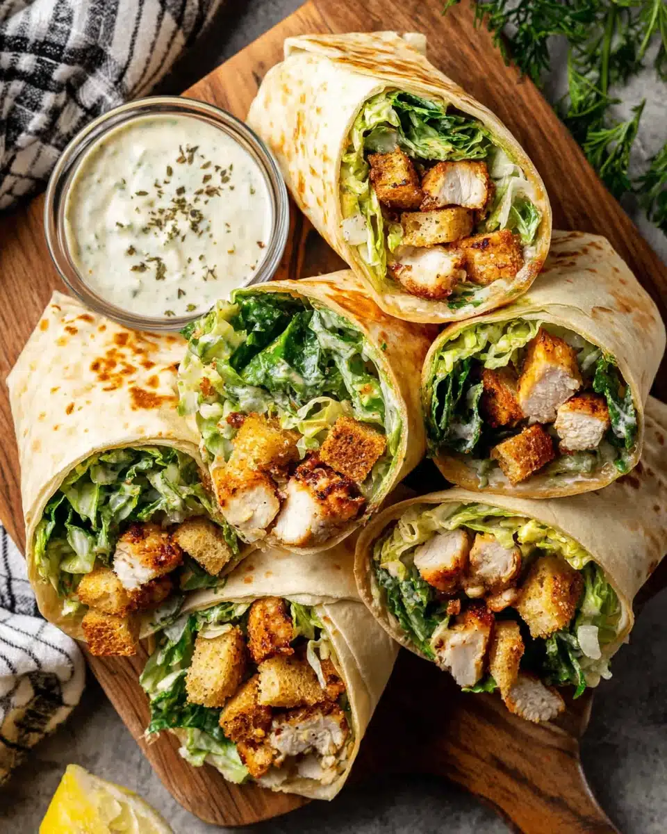 Delicious Chicken Caesar Wraps Recipe Savory chicken caesar wraps perfect for busy weeknights