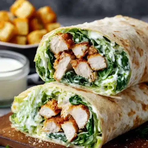 Delicious Chicken Caesar Wraps for Easy Meals 1 Delicious chicken caesar wraps ready to enjoy.