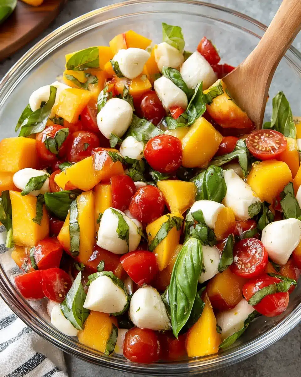 Chopped Peach Caprese Salad: Refreshingly Simple Delight