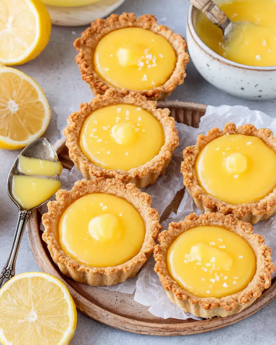 Delicious mini lemon tarts bursting with flavor.