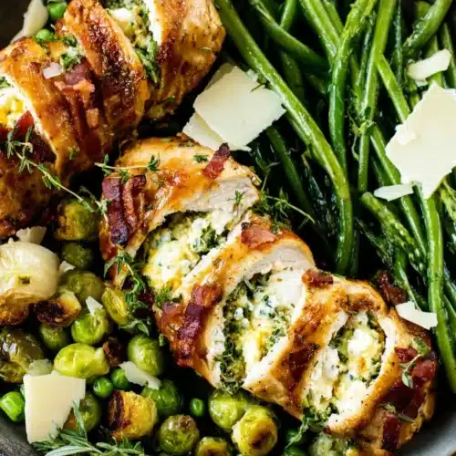 Savor the flavors of spring meals with stuffed chicken.