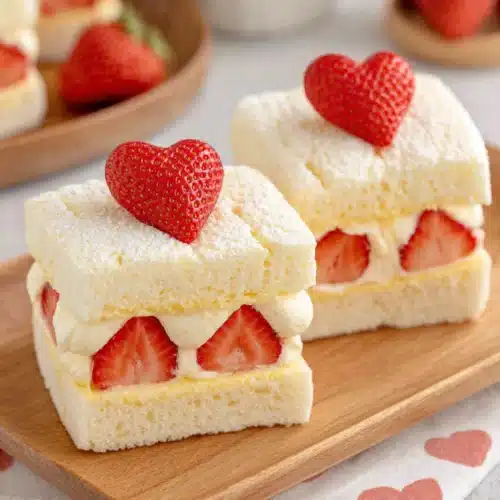 Strawberry Cream Sandwiches: A Delightful Dessert 1 Delicious strawberry cream sandwiches for dessert.