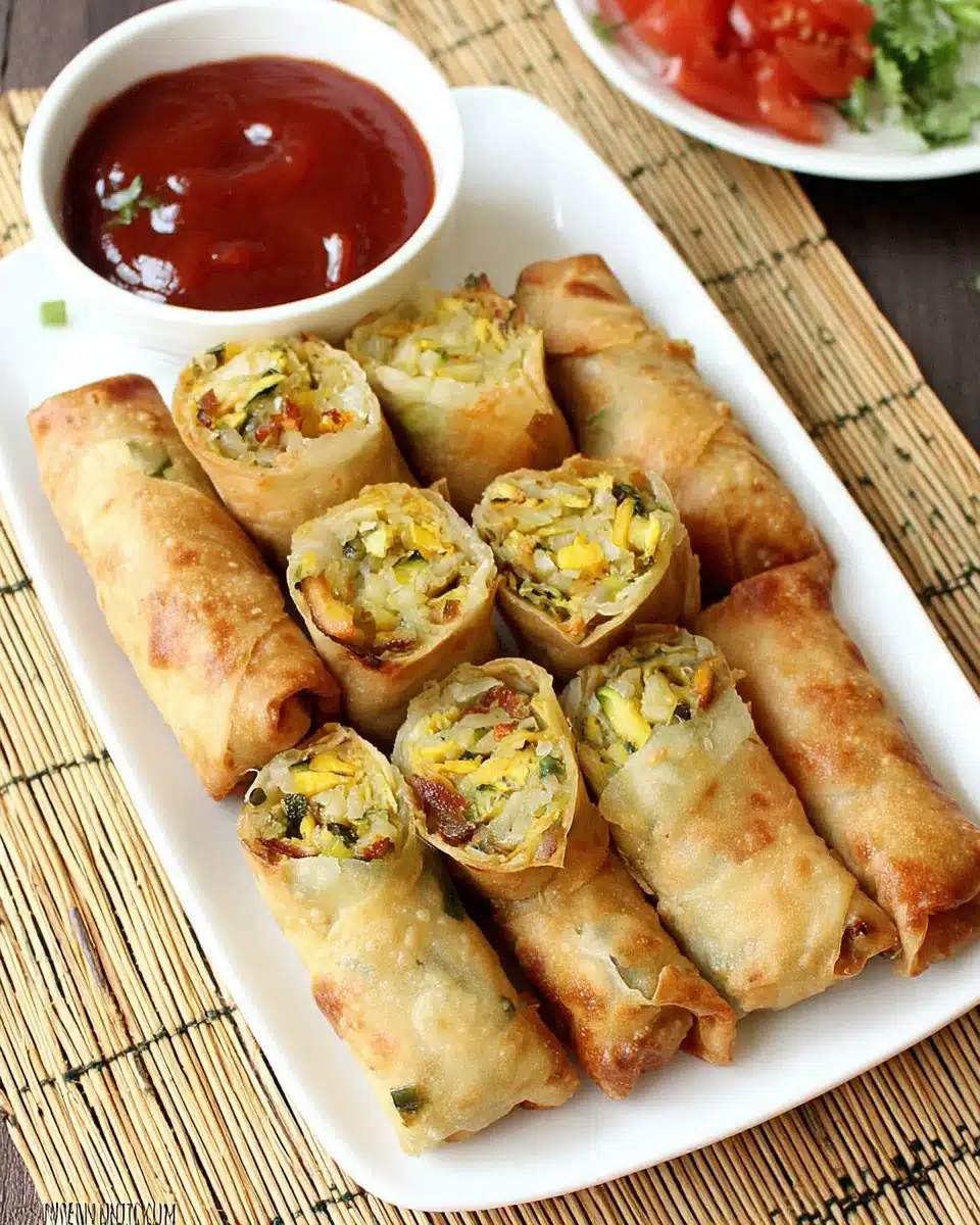 Delicious vegetable spring rolls perfect for a healthy snack.