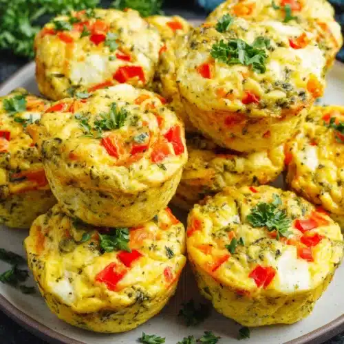 Healthy veggie egg muffins for breakfast or meal prep.