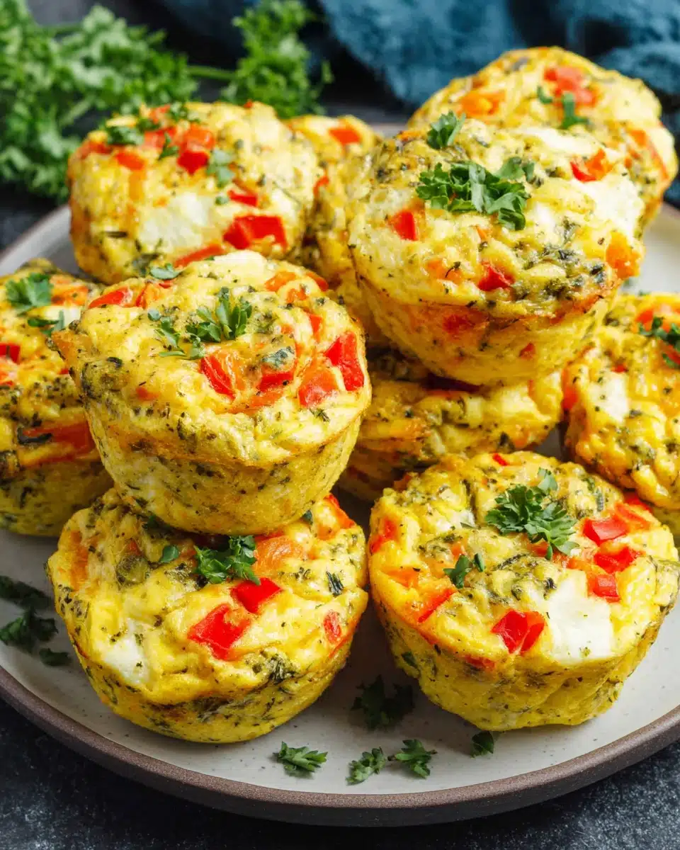 Healthy veggie egg muffins for breakfast or meal prep.