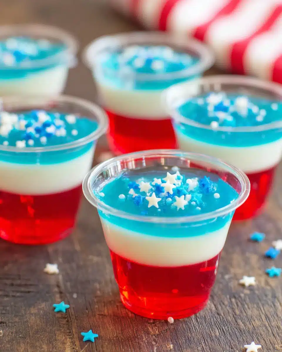 4th of July alcoholic desserts featuring jello shots