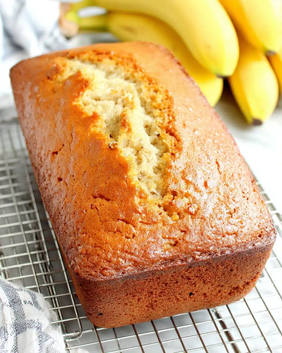 Delicious banana bread with sour cream for a sweet snack.