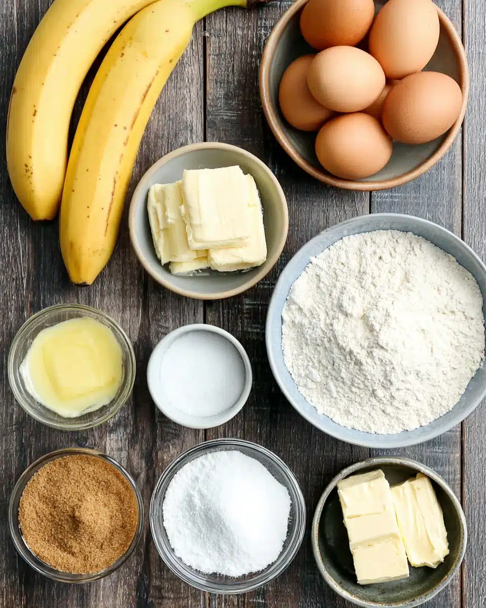Banana Butter Cake Ingredients Ingredients for banana butter cake light recipe
