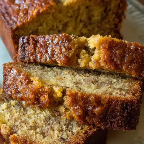 Delicious classic banana bread that's moist and sweet.