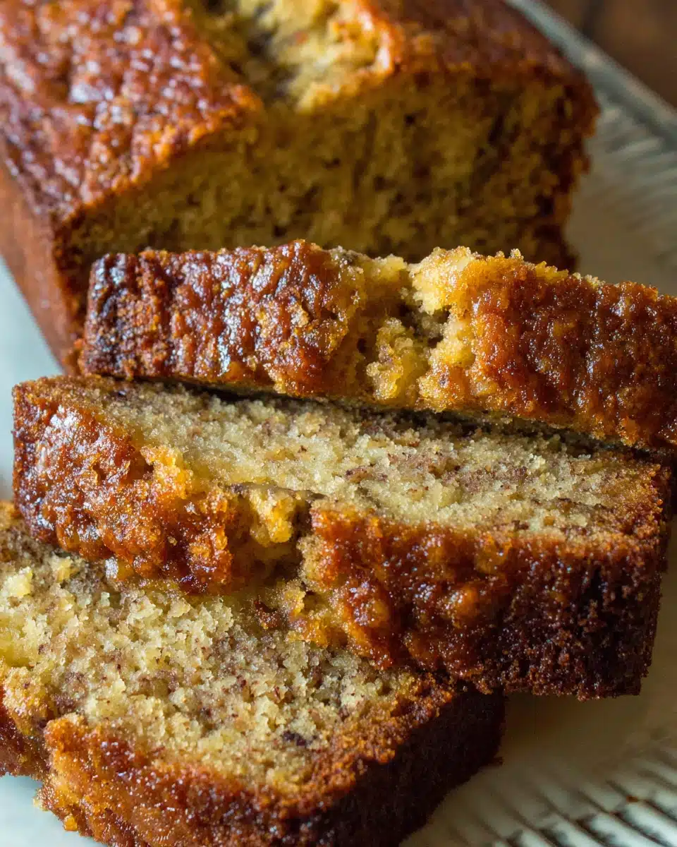 Delicious classic banana bread that's moist and sweet.