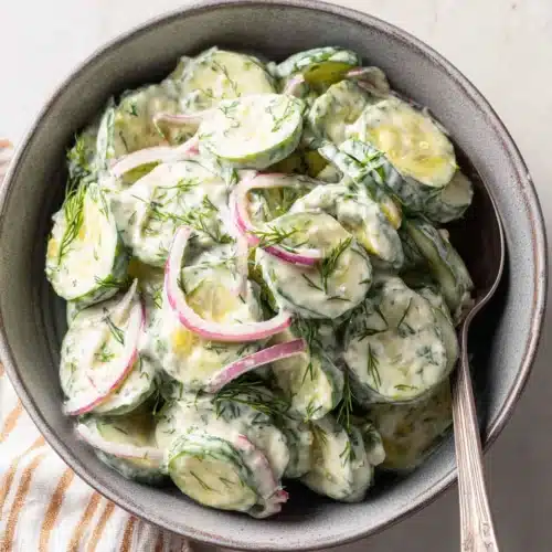 Refreshing cucumber salad perfect for summer meals.