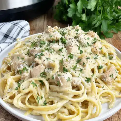 Delicious garlic parmesan chicken pasta for quick weeknight meals.