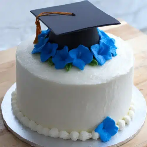 Graduation Cake and Cupcakes: Celebrate with Joyful Indulgence 1 Graduation cake and cupcakes for a celebration.