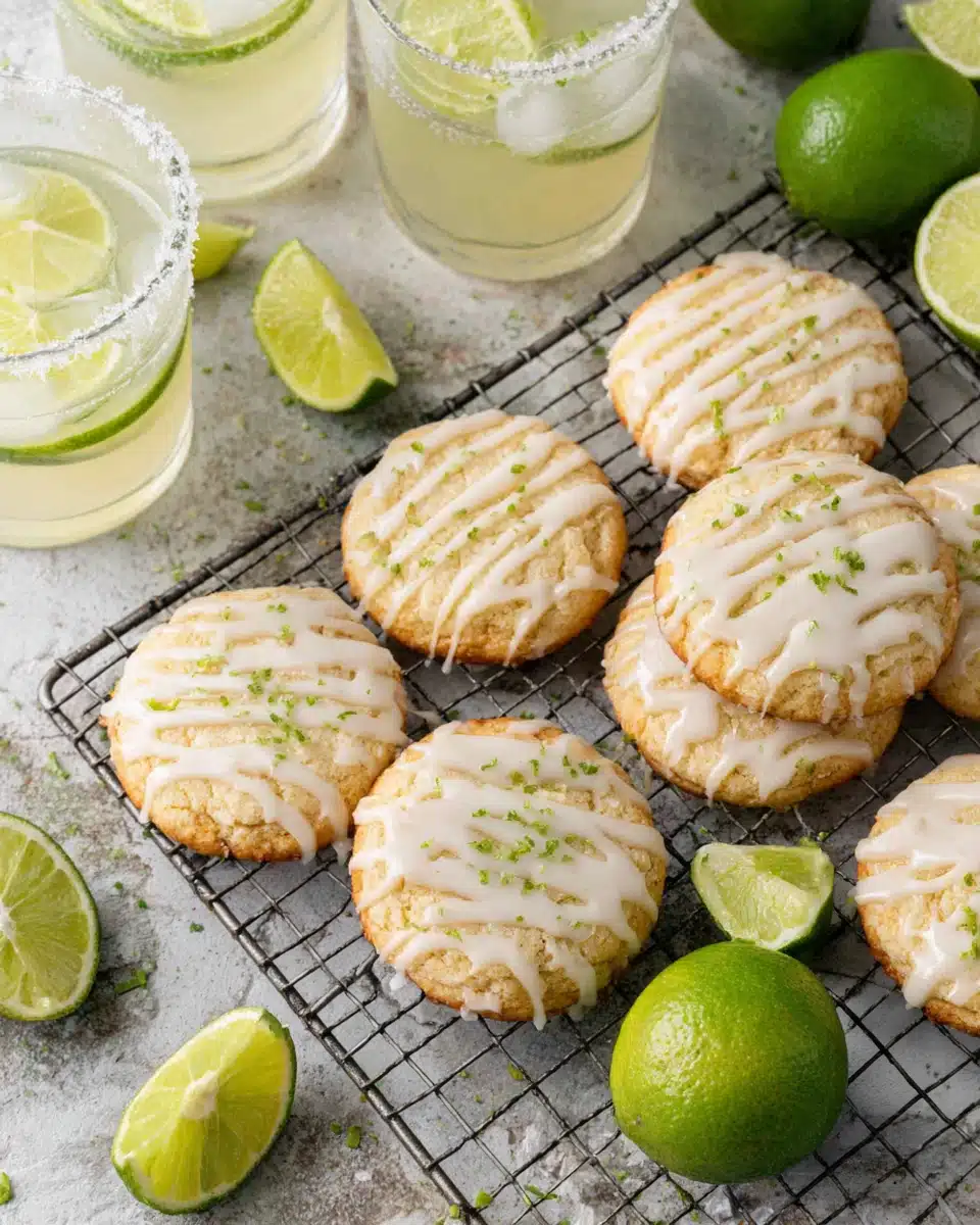 Margarita cookies with lime glaze, perfect for dessert.