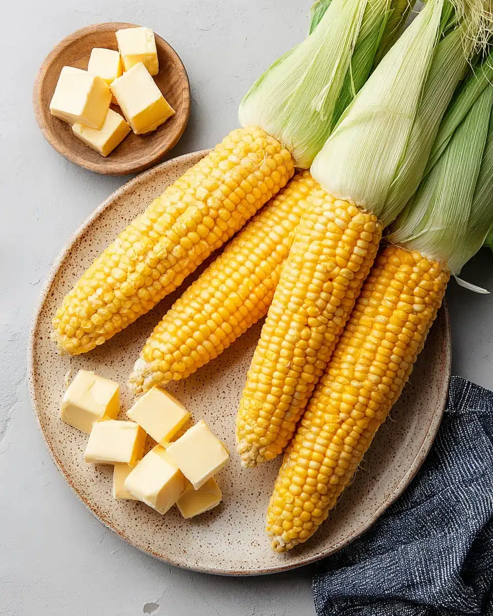 Easy and quick microwave steamed corn recipe