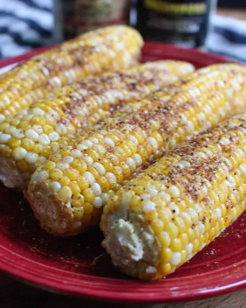Easy Microwave Sweet Corn Husk Off recipe