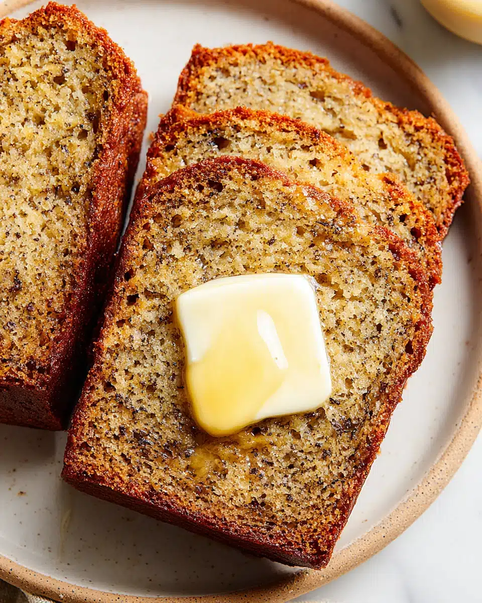 Delicious slice of my mom's famous banana bread.