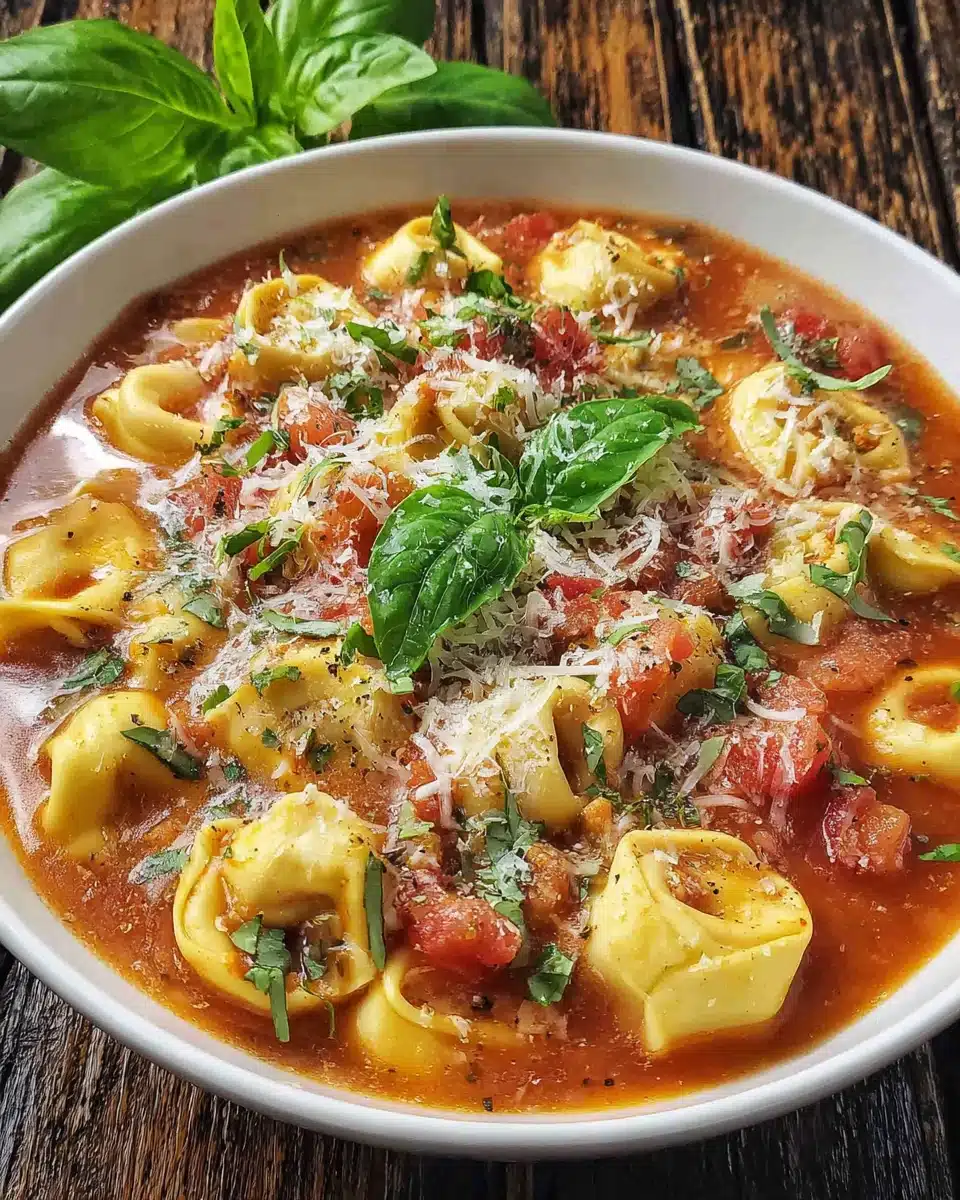 Hearty Parmesan Tomato Tortellini Soup to Savor