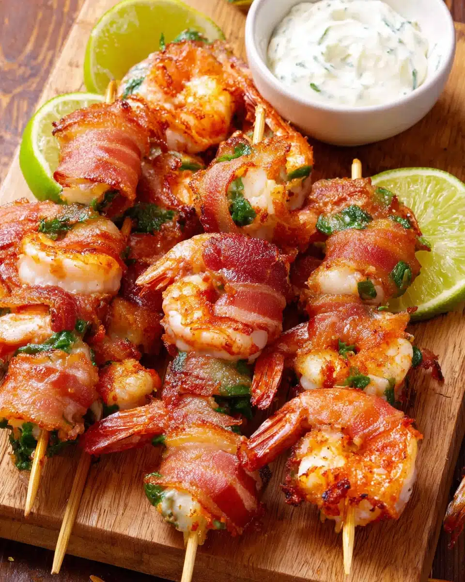Bacon Wrapped Jalapeno Shrimp Skewers: Irresistibly Delicious