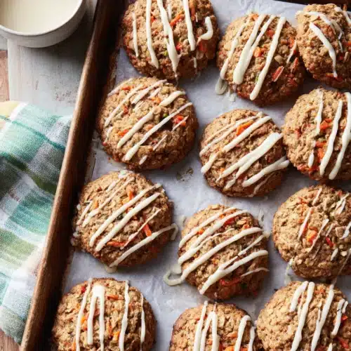 Chewy carrot cake oatmeal cookies perfect for snacking.